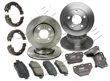 TARCZE KLOCKI PRZÓD TYL TOYOTA YARIS P1 99-05
