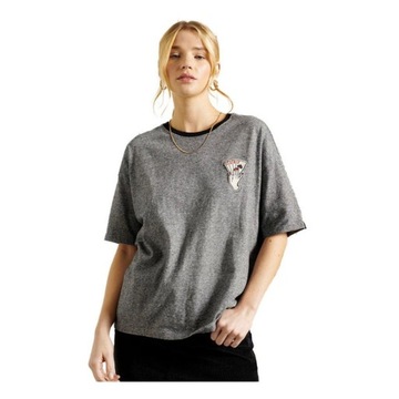 Koszulka SUPERDRY t-shirt damski bawełniany paski luźny wygodny r. EU 36