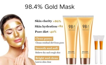 2 шт. Отслаивающаяся маска из золотой фольги, 98,4% золотая маска, отрывная маска из золотой фольги для