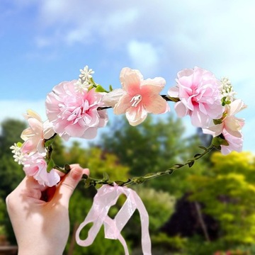 Цветочная повязка на голову для женщин и девочек, повязка для волос, гирлянда для