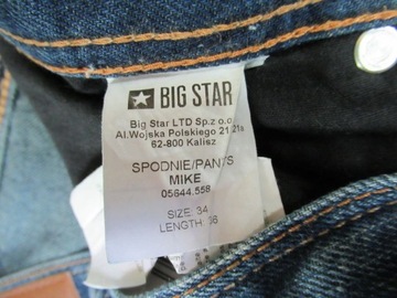 BIG STAR ___ MIKE MODEL JEANS SPODNIE ___ 34/36