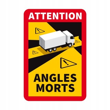 NAKLEJKA ANGLES MORTS MARTWE POLA TIR FRANCJA x 10