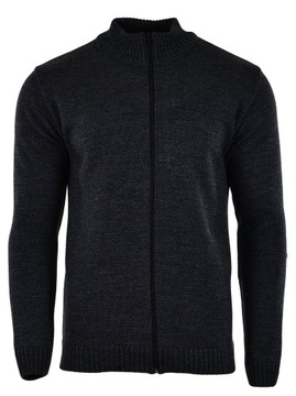 4XL ОДНОТОННЫЙ СВИТЕР, ТЕМНО-МЕЛАНЖЕВЫЙ, БОЛЬШОЙ