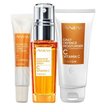 Zestaw Avon Anew Vit C Radiance Complex C serum+krem pod oczy+krem nawilż.