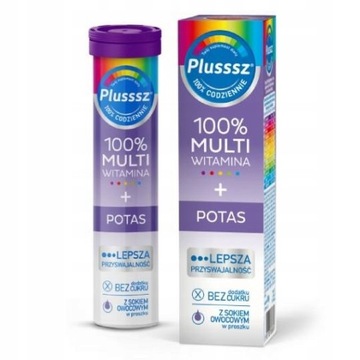 Plusssz 100% Multiwitamina + POTAS 20 tabl. mus.