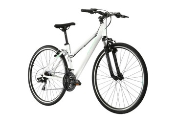 KROSS EVADO 1.0 ЖЕНСКАЯ БЕЛАЯ/БИРЮЗОВАЯ РАМА 19