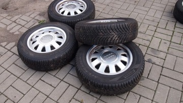 AUDI A4B5 RÁFKY HLINÍK NOVÉ PNEUMATIKY ZIMNÍ LETNÍ 195/65-15 PIRELLI 5X112