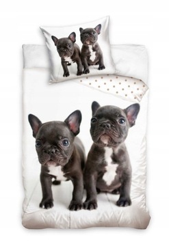 Pościel BULDOG PSY PIESKI 140x200 bawełna