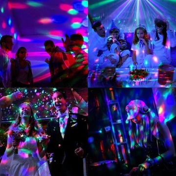 ДИСКОШАР ДИСКОТЕЧНЫЙ ПРОЕКТОР RGB LED ПОЛЕТ