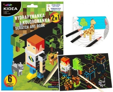 WYDRAPYWANKA KOLOROWANKA 2w1 PIKSELE PIXELS GAME GRA KIDEA + RYSIK
