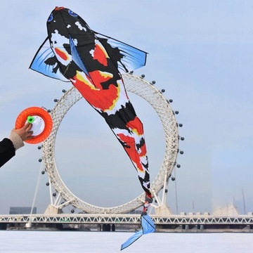 Воздушный змей Игрушка Активный отдых на свежем воздухе Красная рыба Кои Воздушный змей Подарки на день рождения Спортивный отдых