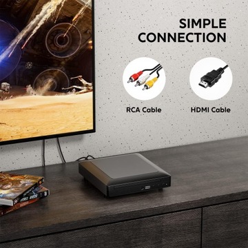 КОМПАКТНЫЙ DVD USB MP3-ПЛЕЕР ЧЕРНЫЙ HDMI RCA