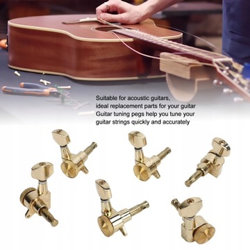 Набор золотых колков для настройки гитары без