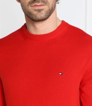 TOMMY HILFIGER sweter | Regular Fit | czerwony