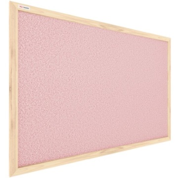 Пробковая доска, пробка пастельно-розового цвета, 90х60см.