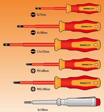 Набор из 6 отверток с изоляцией Энерготитан.