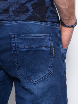 Spodnie męskie jeansowe joggery niebieskie P907 M