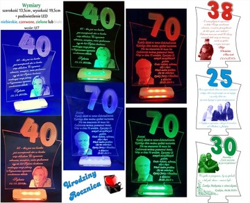 ОДИН ГОД ЮБИЛЕЙ 18 20 30 40 60 LED ФОТО
