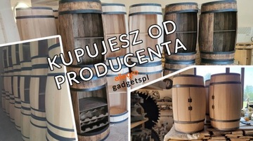 Prezent dla mężczyzny - drewniana beczka barek 80cm Rustykalna Komoda