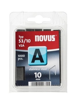 Zszywki typ A 53/10 NOVUS stal nierdzewna 1000 szt