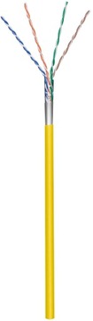 Skrętka CAT5e F/UTP 4x2xAWG26/7 żółta 100m