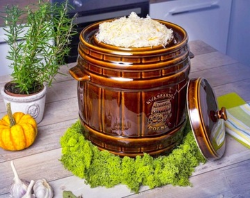 БОЧКА для квашения КАПУСТЫ, ОГУРЦА 6л, Керамика
