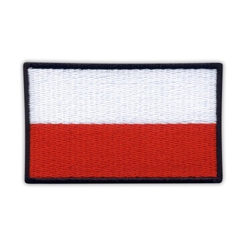 Polska - Flaga Polski z czarnym obszyciem 7,2x4,5