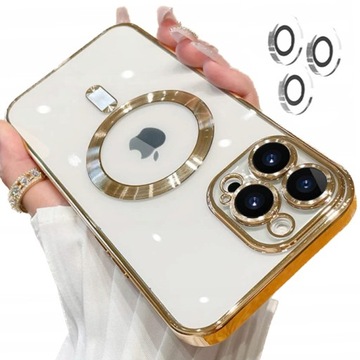 ETUI OBUDOWA CASE DO IPHONE 12 MAGSAFE ZŁOTY GOLD
