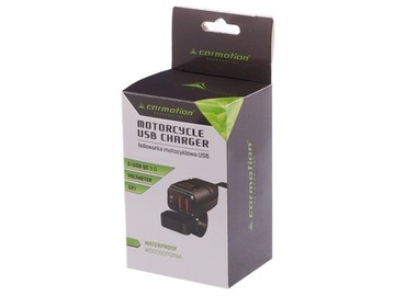Зарядное устройство для мотоцикла 2x USB 3.4A с вольтметром