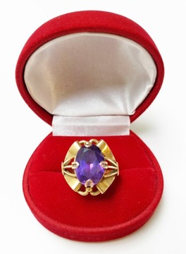 Gustowny złoty pierścionek pr.585, 6.49g M