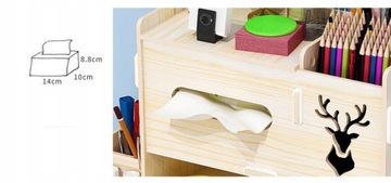 СТОЛ-ОРГАНИЗАТОР С ЯЩИКАМИ ДЕРЕВЯННЫЙ КНИГА ДЛЯ ИНСТРУМЕНТОВ