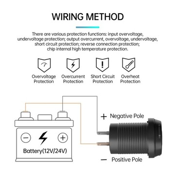 Разъем для зарядного устройства USB PD type C QC 3.0 12 В/24 В