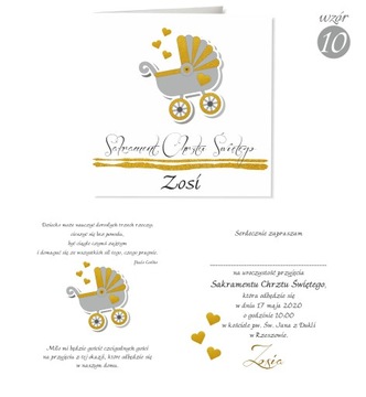 Zaproszenie na Chrzest Święty - Elegant