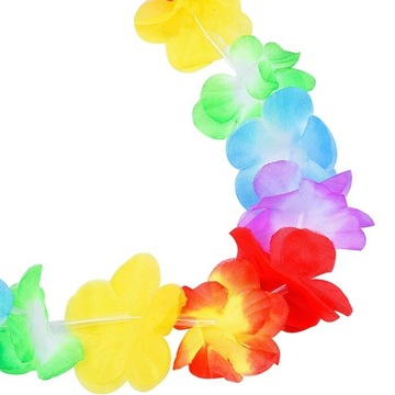 Гавайское колье, Гавайские цветы Алоха, 15 шт.