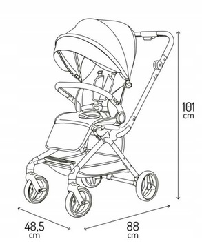 КОЛЯСКА КОЛЯСКА MoMi Red and Black ADELLE 360 ГРАДУСОВ