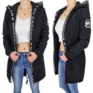 #ZNAKOMITA KURTKA - PARKA z KAPTUREM KOLORY Black#