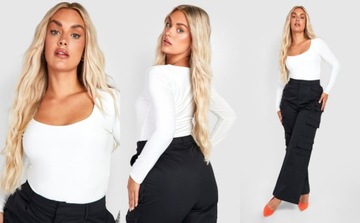 3A0B32 P25 BOOHOO BIAŁE BODY SLINKY XXL