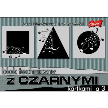 Blok techniczny A3 z czarnymi kartkami 10k UNIPAP