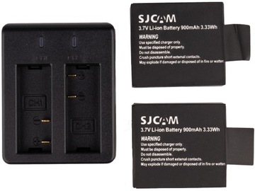 Ładowarka podwójna SJCAM +2x Bateria SJ4000 SJ5000 TRACER EKEN OMNA