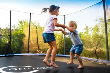 Сетка для уличного батута 300-312 см, 180 см, 6 стоек, ПРОЧНЫЙ батут