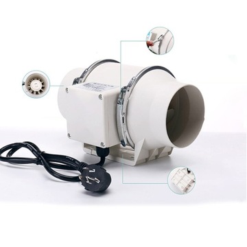 Wentylator wyciągowy kanałowy 150 mm do łazienki kuchni Mocny 45W 310 m3h