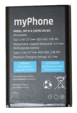 Oryginalna Bateria Myphone mPTech 1045 MP-S-A 800m