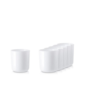 Szklany pojemnik do zalewu świec 70808 biały połysk szklanka 270 ml kpl. 6