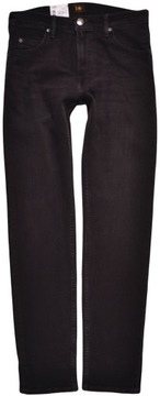 LEE spodnie TAPERED regular BLACK jeans RIDER _ W28 L32