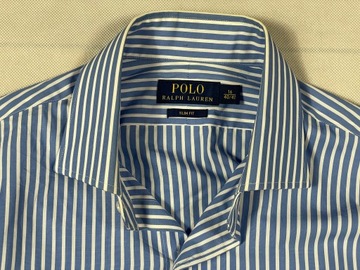 Ralph Lauren koszula men SlimFit blue logo 41 XL