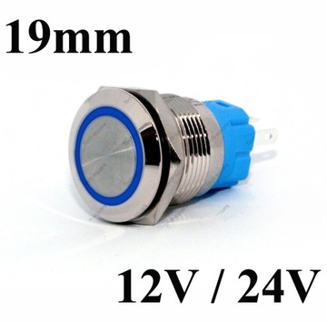 Switch Bistabilny Wandaloodporny ON/OFF 19mm