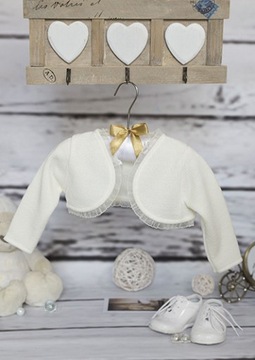 ECRI бежево-бежевый свитер BALLERO с кружевом 74см BAPTISM