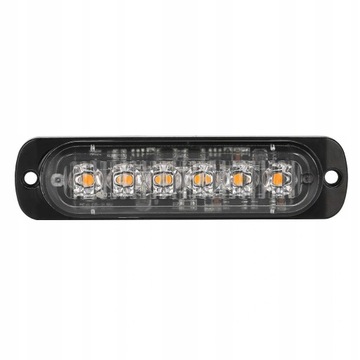 6LED ŚWIATŁO OSTRZEGAWCZE STROBOSKOPOWE 12-24V
