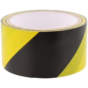 Taśma samoprzylepna czarno-żółta 5 cm / 33 mb