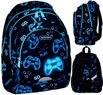 ASTRABAG Plecak Szkolny Młodzieżowy PADY DLA CHŁOPCA GO PLAYING